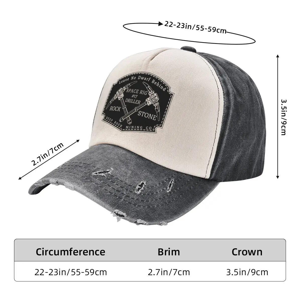 Deep Rock Galactic Driller Patch Sticker/Magnet Baseball Cap Military Tactical Cap Golf Hat Men's Luxury Women's