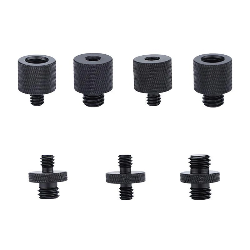 1pc Black 1/4" To 3/8" Male To Female Thread Screw Mount Adapter Tripod Plate Screw Mount For Camera Flash Tripod Light Stand