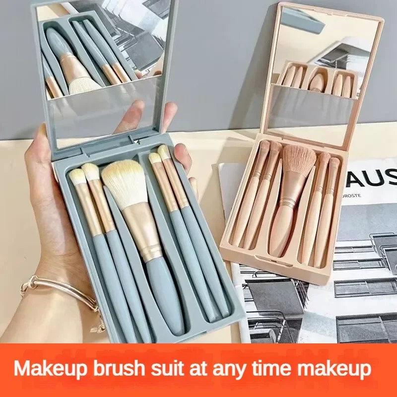 Mini Makeup Brush Set With Mirror