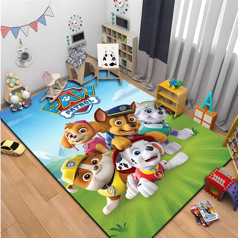 

3D Cartoon Paw-Patrol Large Area Rug Carpets Home for Living Rooms Children Kids Bedroom Sofa Doormat Floor Non-slip Mats MINISO