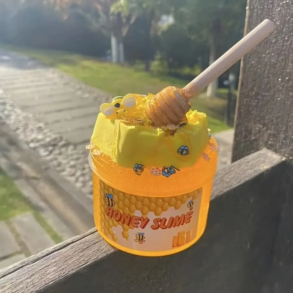 Premade Honey Slime Set Super Soft Non-Sticky DIY Slime Kit Stretchable Clay Toy Simulated Handmade Jelly Cube