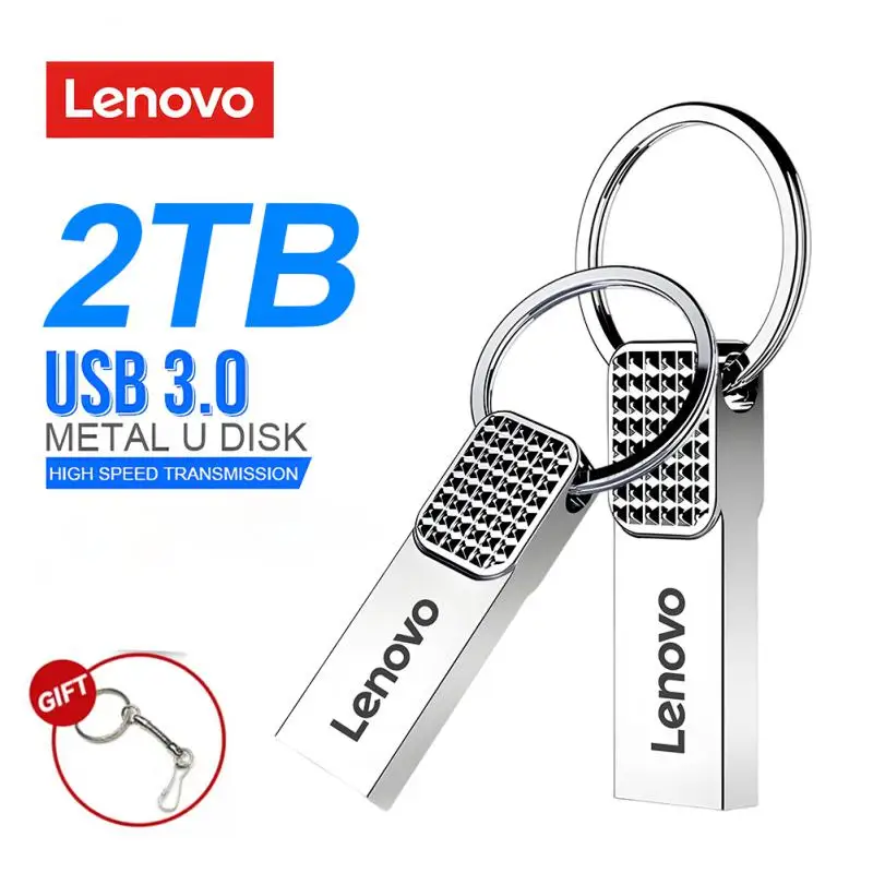Lenovo Mini Metal Usb 3.0 Flash Drives 128Gb Creative Business Gifts Memory Stick 1Tb Black Pen Drive 2Tb Silver Storage Devices