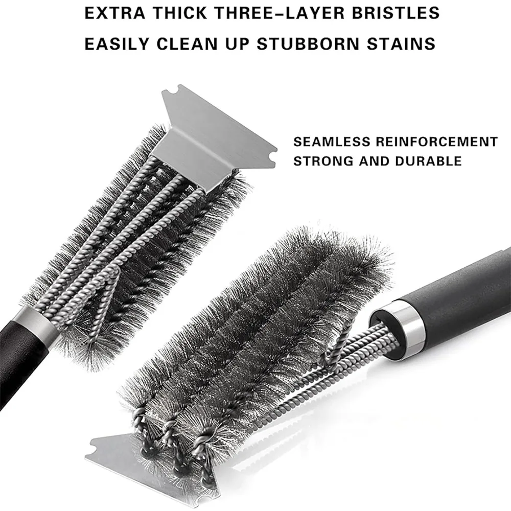 Barbecue Grill BBQ Brush Clean Tool Grill Accessories Stainless Steel Bristles Non-stick Cleaning Brushes Barbecue Accessories barbecue cleaning tools grill brush cleaning brushes