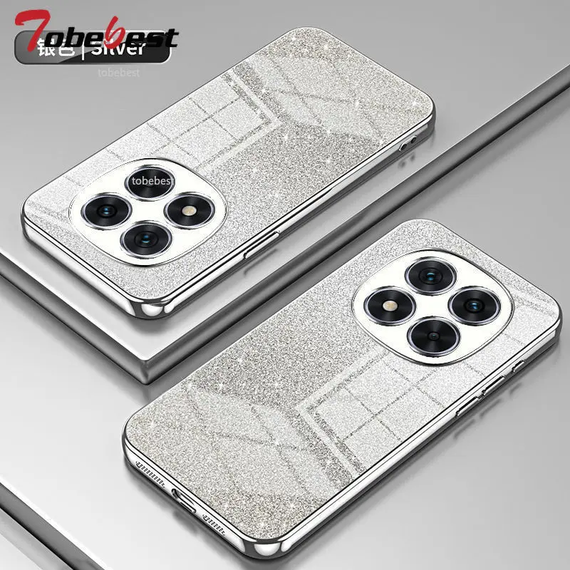 Gradient Glitter Plating Bling Soft Silicone Case Cover