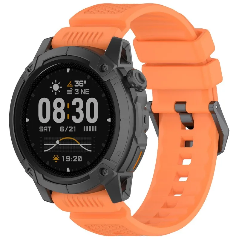 Silicone Sport Strap - 24mm Width Replacement Wristband Accessory