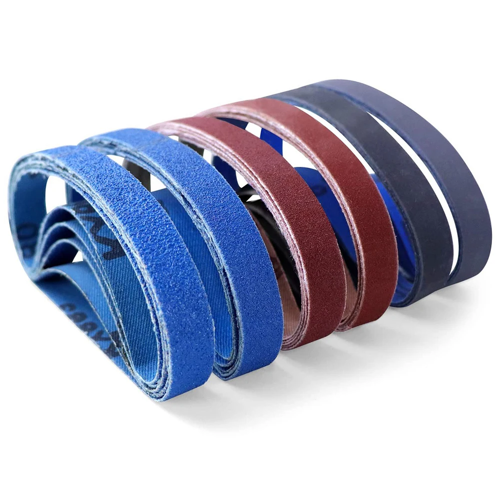 

30pcs Abrasive Belt 3/4 X12inch Sanding Belts Sharpener Replacement Kit Flat Seam Polishing Belt For Metal Wood Grinding