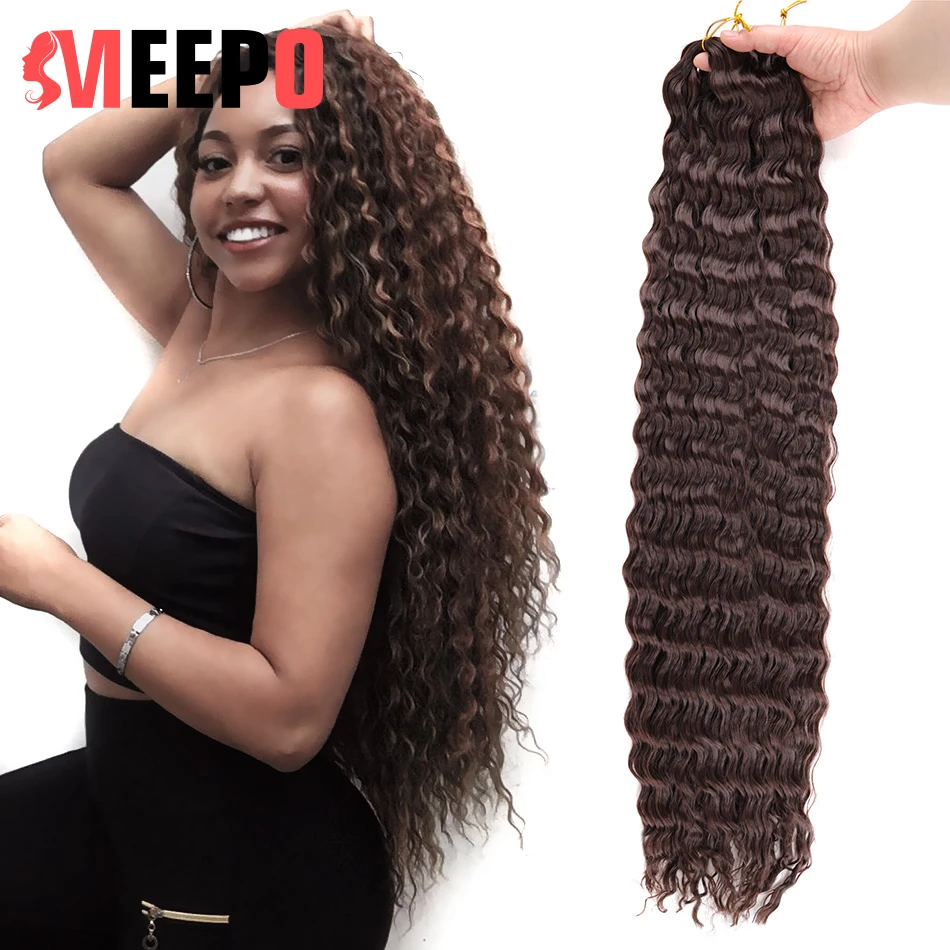 Meepo 30Inch Crochet Hair Extensions Human Hair Feeling Synthetic Curly  Organic Hair Braids Brown Passion Twist for Black Women| | - AliExpress