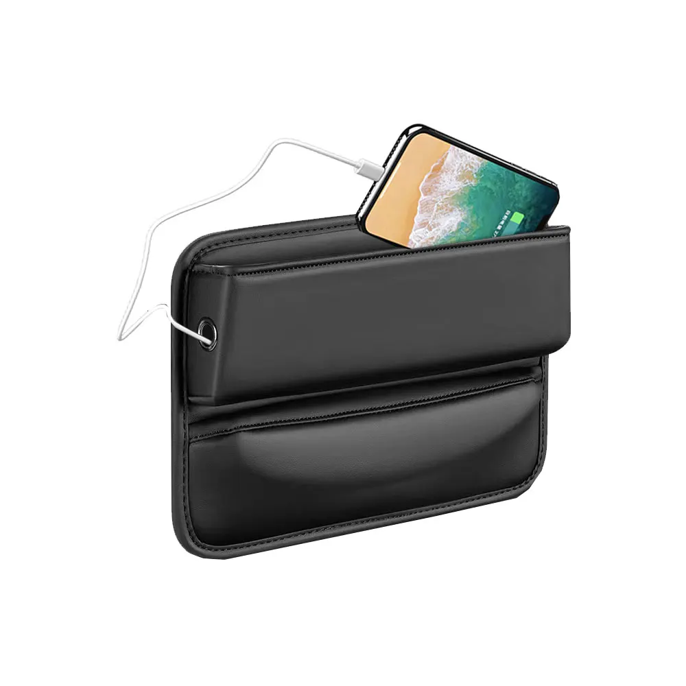 

Auto Console Seat Side Crevice Storage Bag Car Seat Pu Leather Gap Organizer Box for Cell Phone Key Card Car Interior Decoration