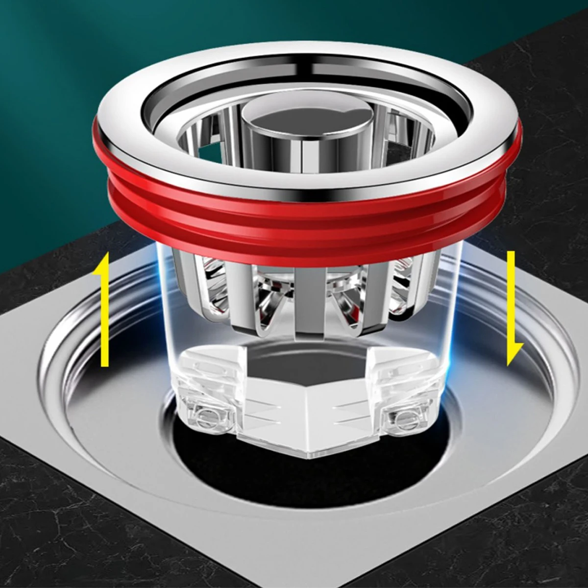 

1Pcs Bathroom Balcony Kitchen Floor Drain Odor Isolation Metal Plating and Insect Proof Leakage Core