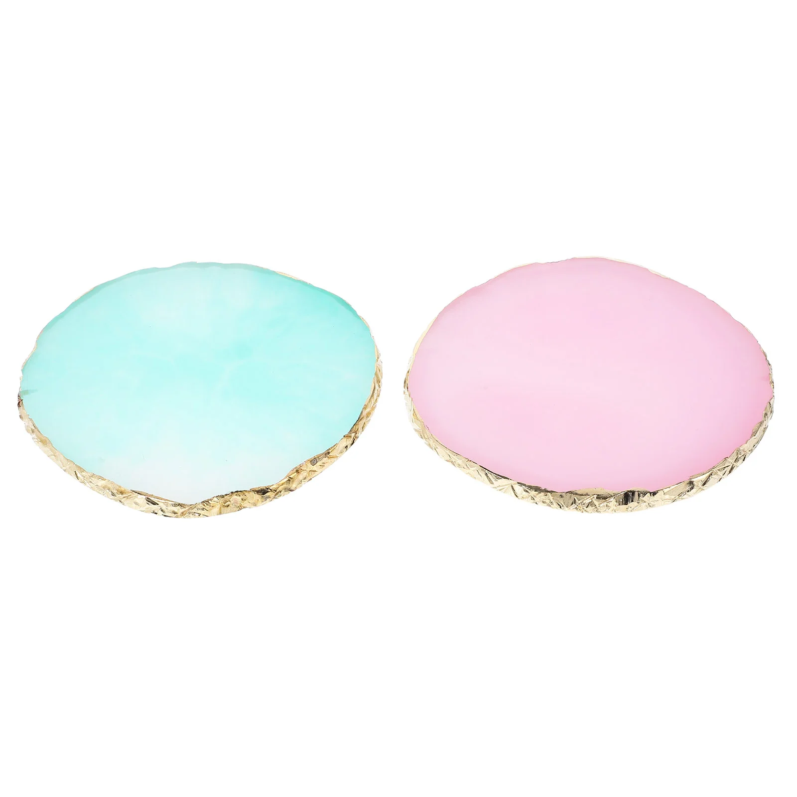 

2 Pcs Nail Palette Painting Pallet Mixing Tray Manicure Color Gel Polish Nails Resin