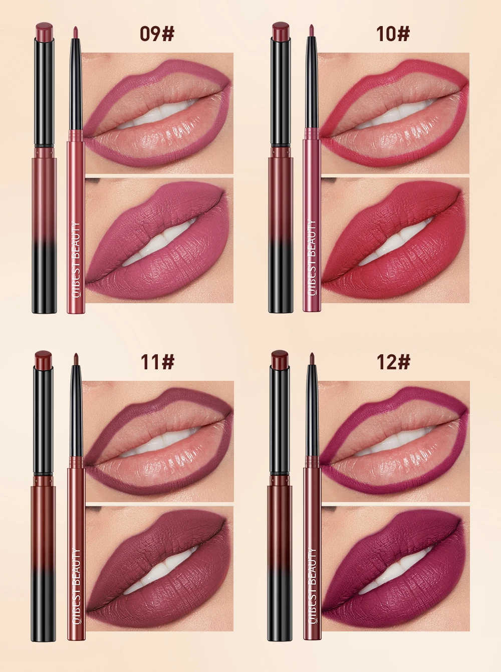 Langhaftendes Lippenstift- Und Lipliner-set In Nude Und Rot_voghion.com