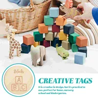 16 Pcs Toy Box Labels Wood Round Tags Storage Containers Bins ganizer Wooden Discs Circle Tag Home Storage ganization 2