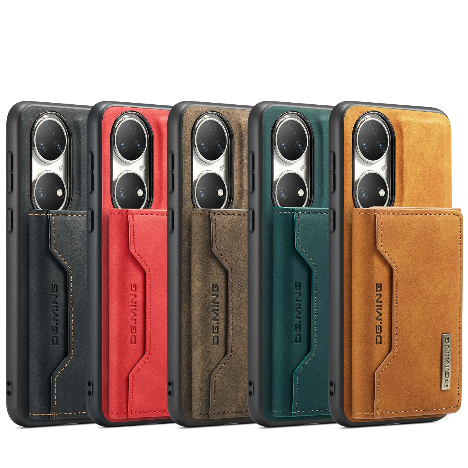 

Кожаный чехол DG.Ming 2 в 1 для Huawei P50 Pro