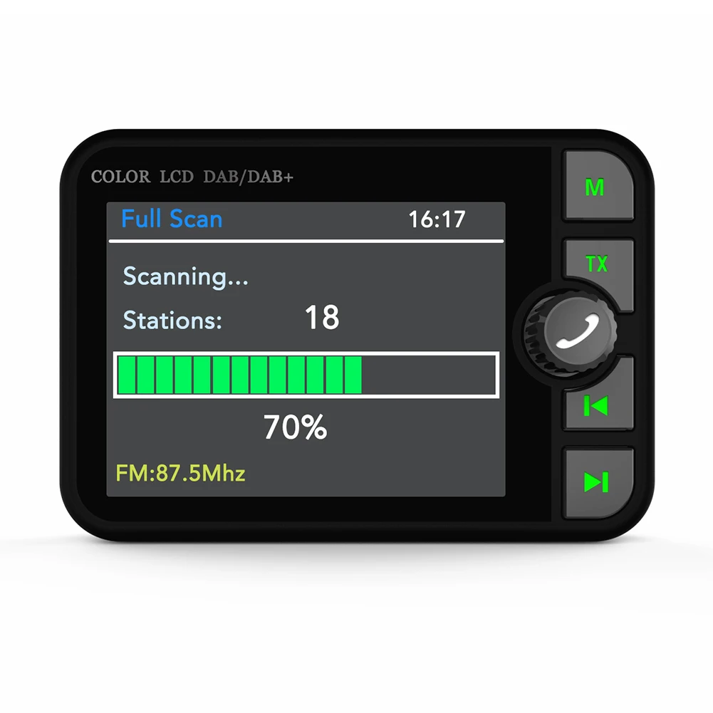   ׷ MP3 FM ۽ű, LCD ÷ ũ  ù,  ȣȯ 5.0 Dab  , 2.4 ġ