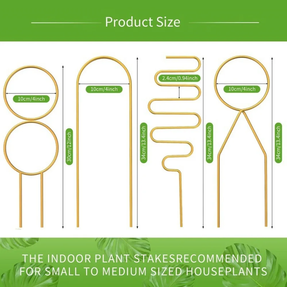 Decorations Iron Plant Support Stakes Flowerpot Decorations Garden Supplies Flower Pot Bracket Rust-proof Plant Sticks Garden