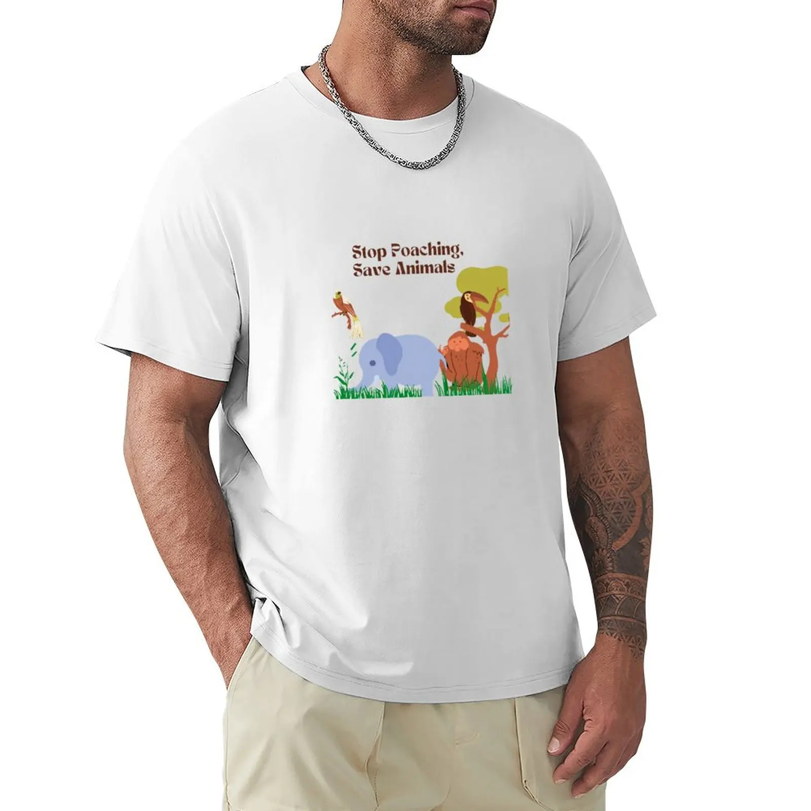 

Save animals T-Shirt plus sizes vintage mens clothing