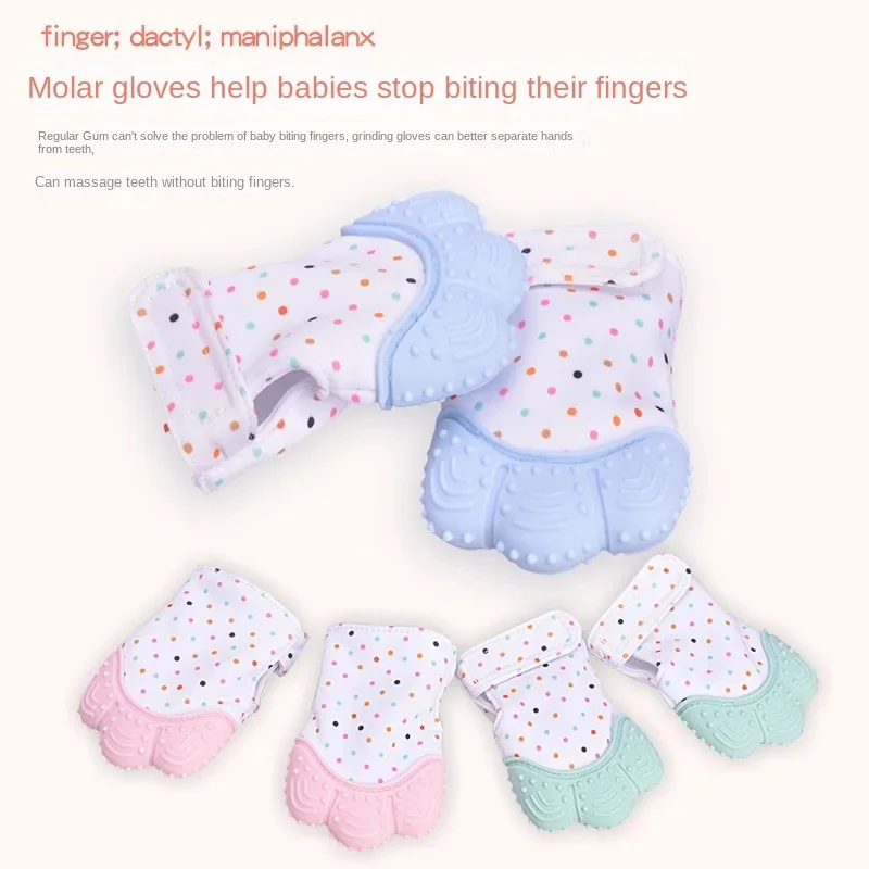 Baby Teether Cartoon Printed Children'S Gloves For Children And Babies Teethers Anti Eating Hand Teething Chewing Toy Baby Stuff - 3