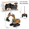 5 Channels 1:20 RC Trucks Remote Control Excavator Alloy Bucket Electric Light Music Crawler Construction Vehicle Toy Boy 5