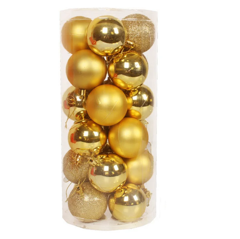 thumbnail image 1 of 48 bolas navideñas para árbol de Navidad, adornos colgantes irrompibles, decoración para fiestas, cumpleaños, bodas, 3/4/6 cm, 1 of 5
