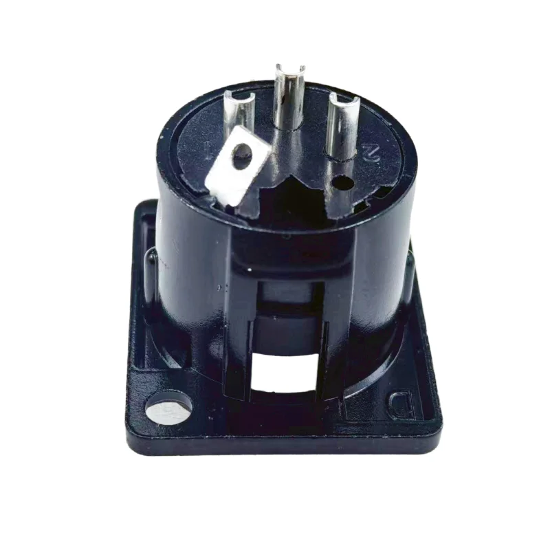 NL4-Buchse 4 Stück 3-Pin XLR Stecker Schwarz Metall Quadratisch MW Audio Mikrofon Audio-Buchse Anschluss für Mischpult – Detail 7