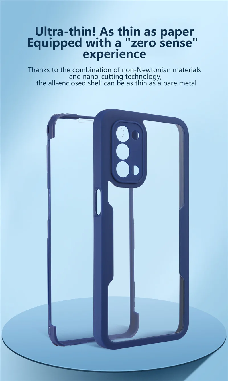 Copertura completa della Cassa Del Telefono Per OPPO A53 A52 A72 A54 A74 A94 A15 A16 A5 A9 Realme 6 7 8 9 Pro Trasparente 2 in 1 Anteriore + Ba_voghion.com