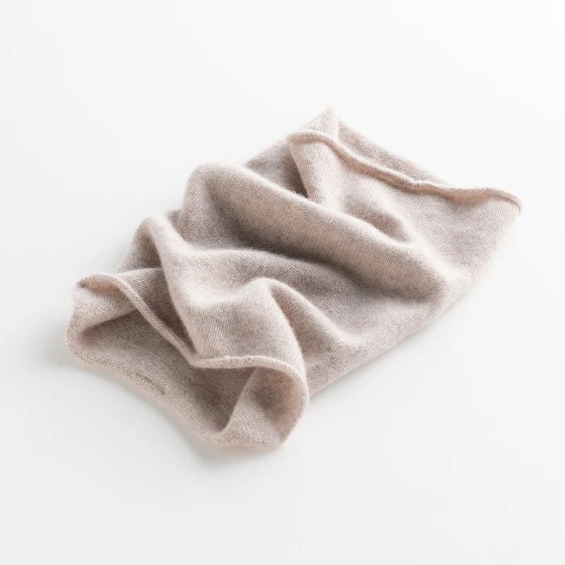 

White Alley Women Cashmere Knit Ring Scarves Neck Warmer Solid Color Elastic Comfort False Collar Female Winter One Loop Scarf