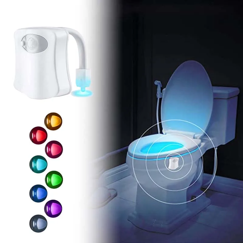 Smart Pir Motion Sensor Toilet Seat Night Light Backlight For Toilet Bowl  Led Luminaria Lamp Wc Toilet Light 8 Colors Waterproof - Night Lights -  AliExpress