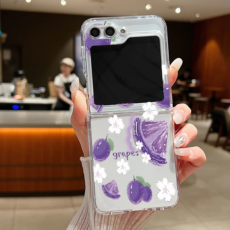 Cherry Watermelon Fruit Design Hard Clear Folding Case Cover
