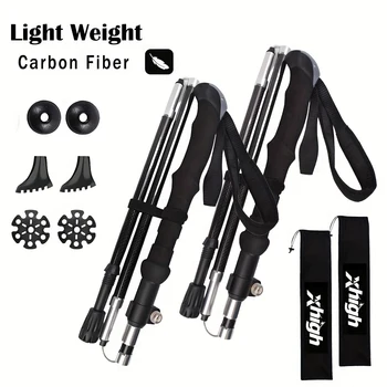 Adjustable Carbon Trekking Poles 1