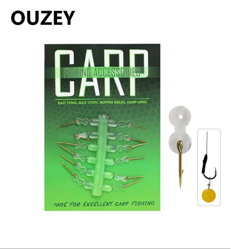 12Pcs Metall Köder Spike Karpfen Angeln Haken Köder Sting Boilies Pin Spike Made Mais Ronnie Haar Rig Karpfen Feeder angelgerät Zubehör
