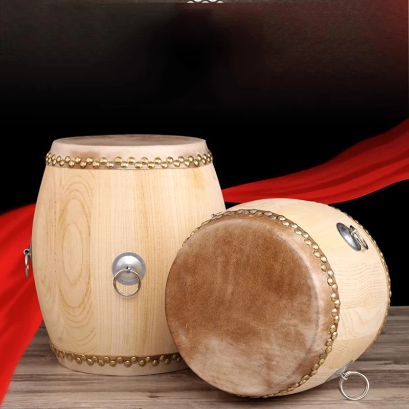 

Cowhide Drum Small Camellia Tree Drum Solid Wood Rhythm Drum High and Low Ethnic Drum Bateria Musical Percussion Instruments