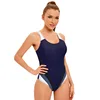 One Piece Women Swimwear Swimsuit Bathing Suit Patchwork Female Beachwear Bodysuit Backless Plus Size Sports 2024 New 3