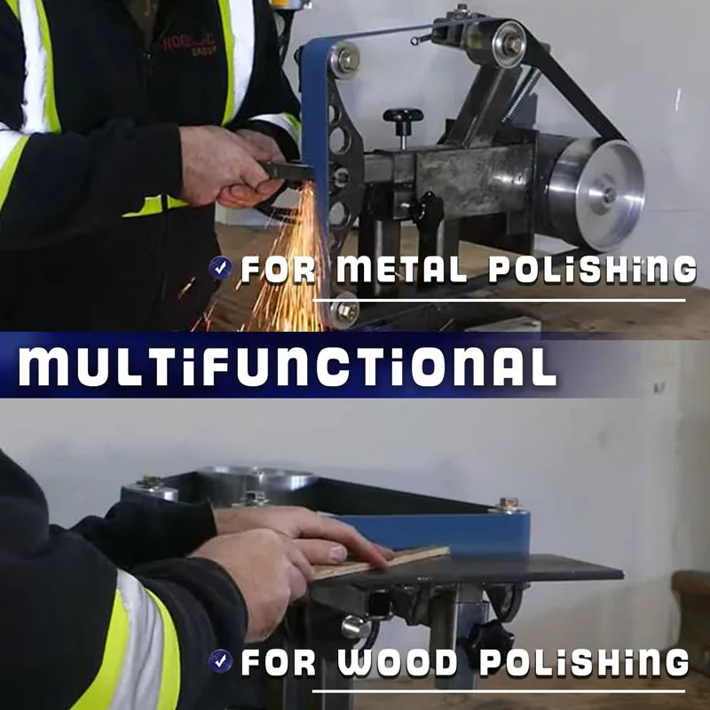 Sanding Belts Belt Grinder 2" x 72" Wheel Set Complete Belt Knife Grinder Wheel Set for Knife 5" Drive 5/8" Bore 3" Track 2" Idler