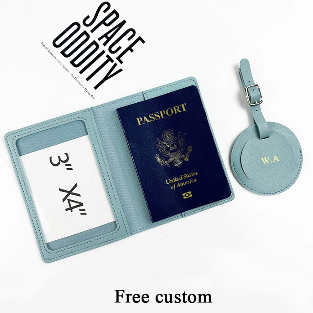 Svobodné nestandartní označit cestovní cestovní pas držák brašnářské visačka sada PU kůže personalize dopisy dar cestovní pas obal kufr označit nálepka