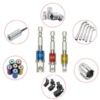 3PC Couleur Hexagonale Vis Tournevis Changement Extension Tête Carrée Socket Tool Set pour Électrique Tournevis 5