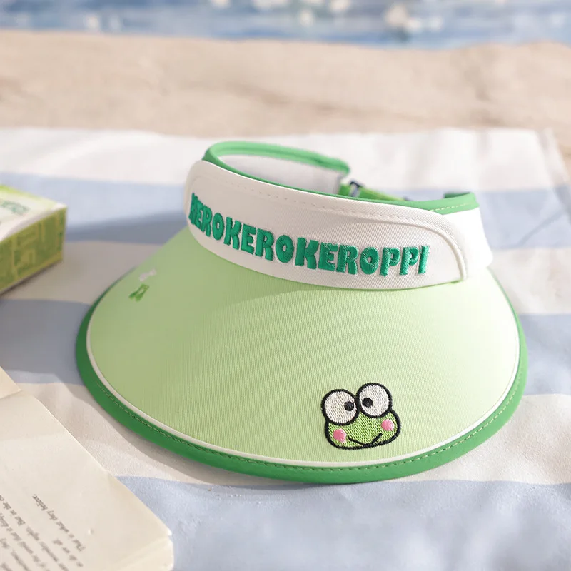Kawaii Sanrio Hello Kitty Kuromi Keroppi Cartoon Child Summer Sunhat Cappello Da Studente Cappello Da Sole Protezione Solare Regalo Festival Traspiran
