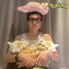 Pokemon Anime Stuffed Sleep Series Chikorita Slowpoke Cubone Figures  Animals Plush Toy Pocket Monster Game Pillow Doll Gifts 1
