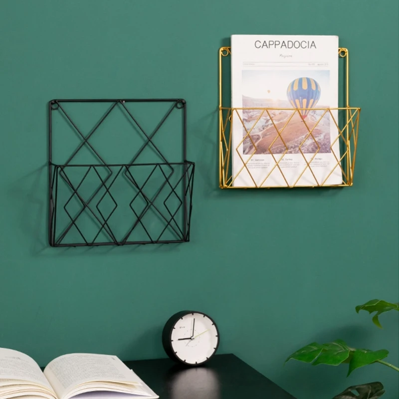 Iron Wire Collection for Case Wall Mount File Holder Metal Magazine Holder Home School Dorm Supplies