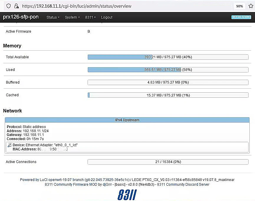 SFP+ PON Stick XGS-PON ONU with 8311 Web IP SN Management 10Gb/s SC/APC 1270/157