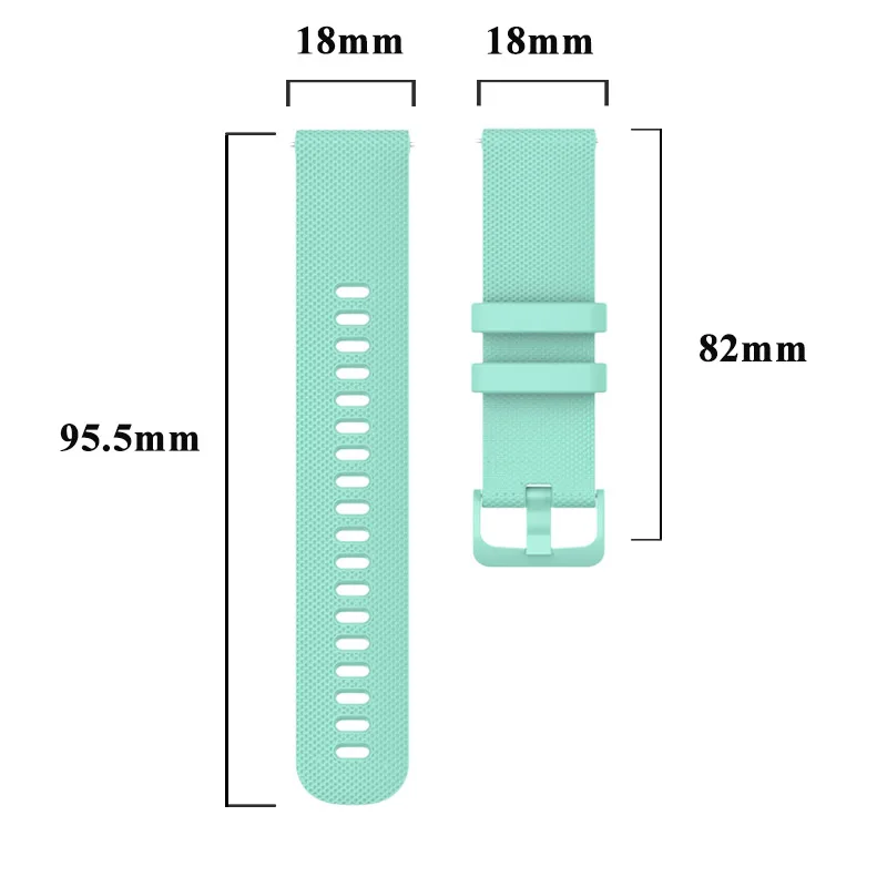 18mm Quick Release Classic Buckle Rubber Strap in Black