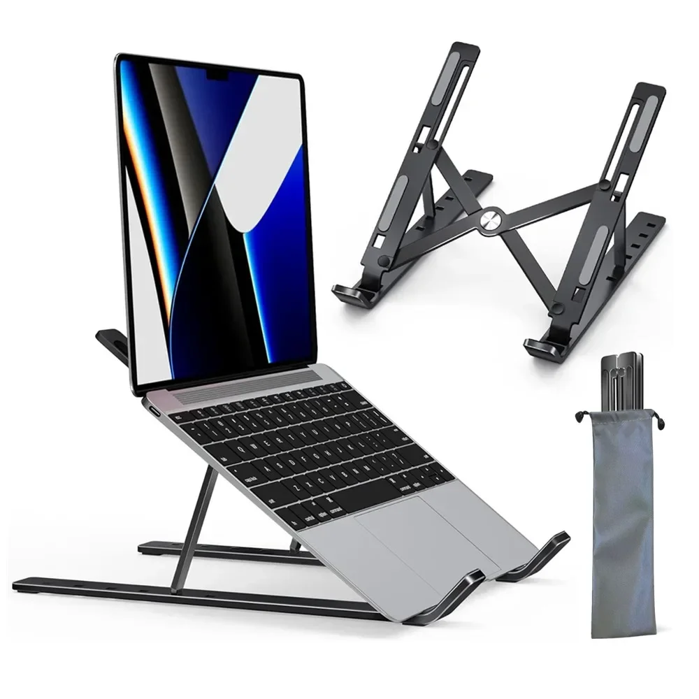 laptop stand Portable Laptop Stand Aluminum Notebook Support Computer Bracket Macbook Air Pro Holder Accessories Foldable Lap Top Base For Pc