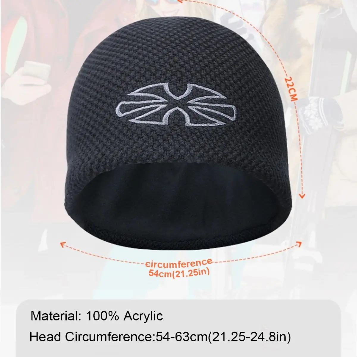 Winter Personality Hats Knit Cap Outdoor Sports Cycling Cold Cap Hat Headgear Warm Fall and Winter Thickened Windproof