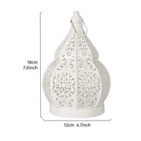 1PC, European-style ironwork hollowed-out gourd-shaped decorative candlestick, Moroccan decorative style candlestick 3