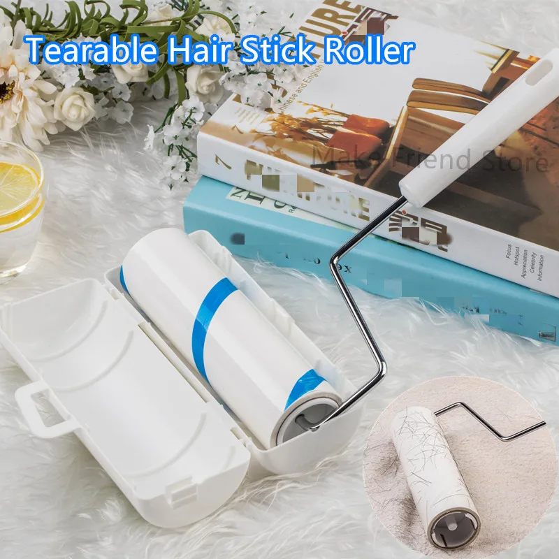 16cm Lint Rollers Tearable Sticky Paper Rolling Brush Suction Hair
