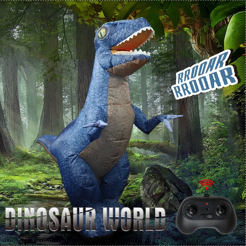Remote Control Dinosaur Toys Extra large Tyrannosaurus rex Electric Automatic Inflatable Walking Screaming Moving Simulation Toy