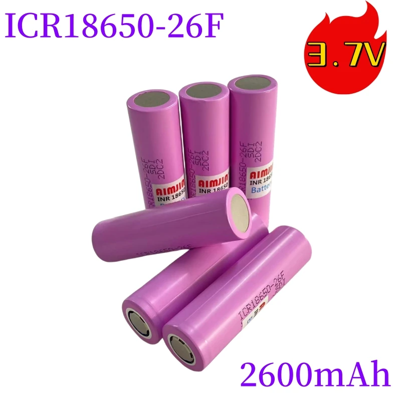 Nuovo Originale 3.7V Icr18650 Per Batterie Samsung 18650 26F Batteria Ricaricabile Agli Ioni Di Litio 2600Mah Per Uso Torcia (1-2 Pezzi)