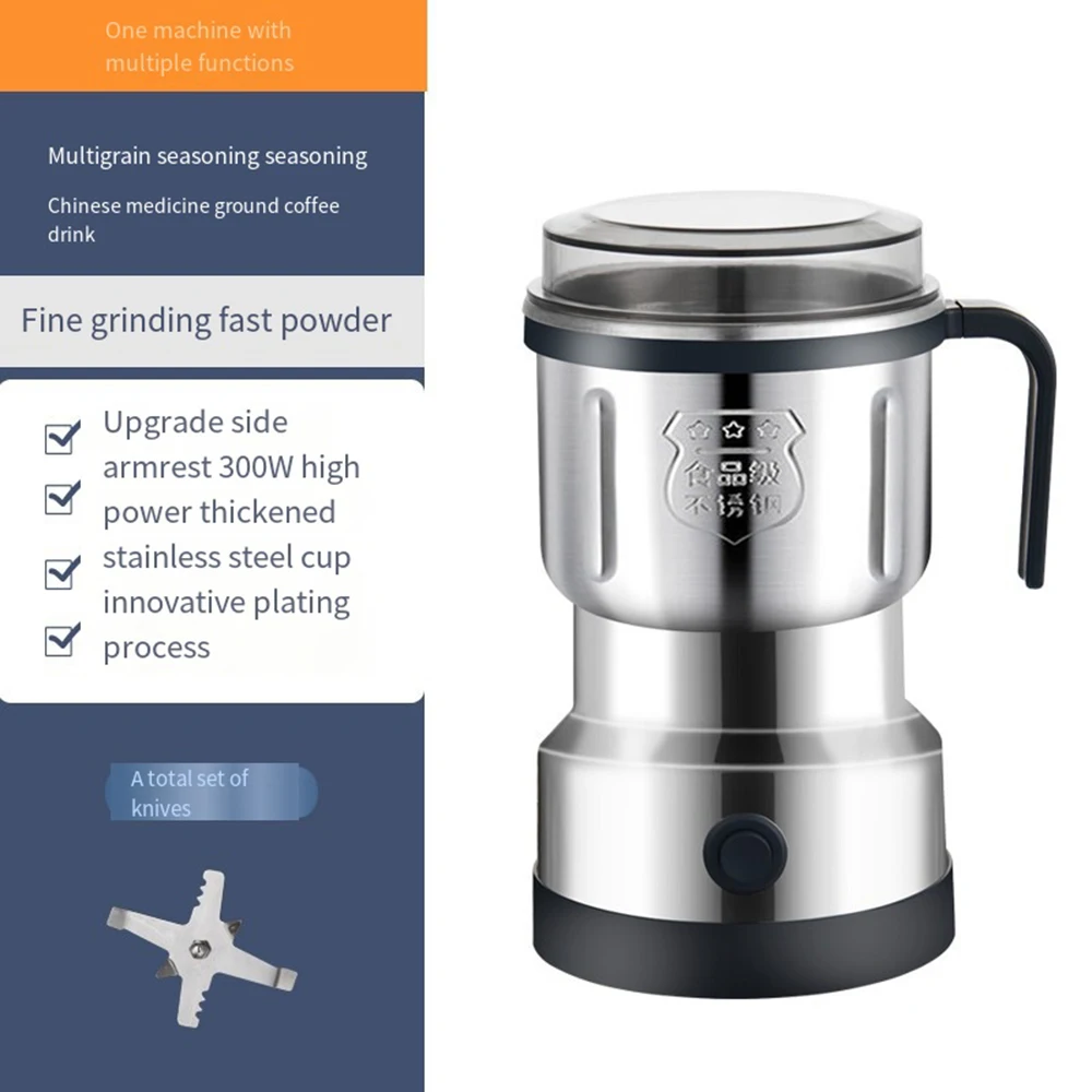 Electric Coffee Grinder Kitchen Cereals Nuts Spices Beans Flour Spice Grains Grinder Machine Portable Coffee Beans Chopper