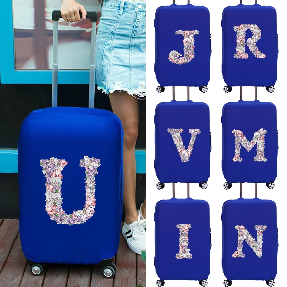 

Luggage Covers Protector Travel Suitcase Protective Cover Rose Flowe Letter Print for Traveling Accessories Trolley Dust Covers