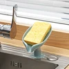 2pcs Leaf Shape Soap Box Creative Drain Soap Dish Holder Punch Free Suction Cup Soap Rack Household Shelf Bathroom Accessories 4