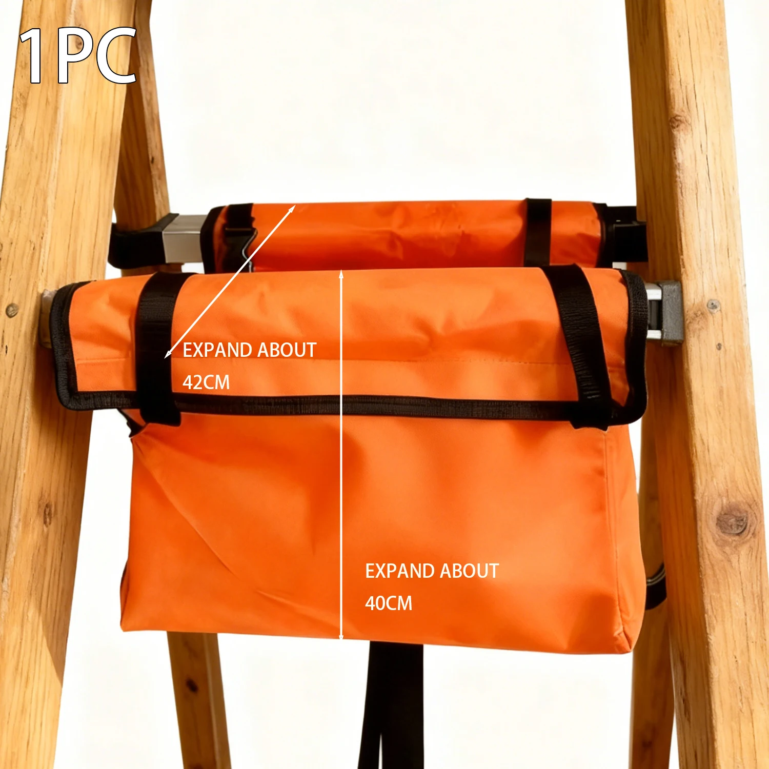 תיק תליית סולם קומפקטי נייד לאחסון כלי עבודה לסדנה, מסגרת A מתקפלת, תיק בד אוקספורד לסולם טלסקופי